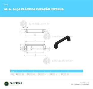 ALÇA PLÁSTICA FURAÇÃO INTERNA 00021 