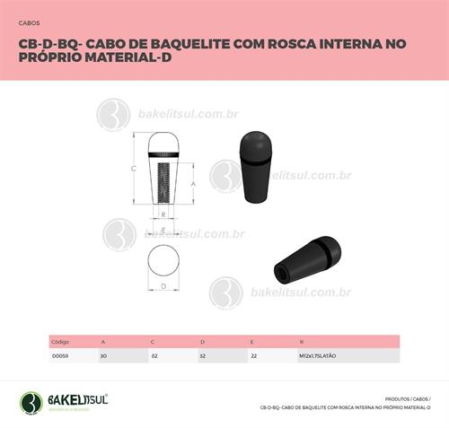 CABO DE BAQUELITE ROSCA INTERNA CB-D-BQ 00059 
