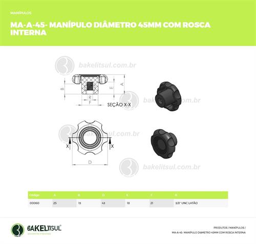 MANÍPULO 43MM ROSCA INTERNA 00060 