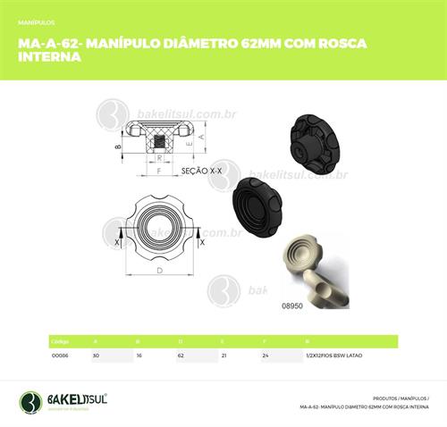 MANÍPULO 62MM ROSCA INTERNA 00086 
