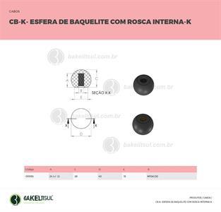 CABO ESFERA DE BAQUELITE ROSCA INTERNA CB-K 00093 