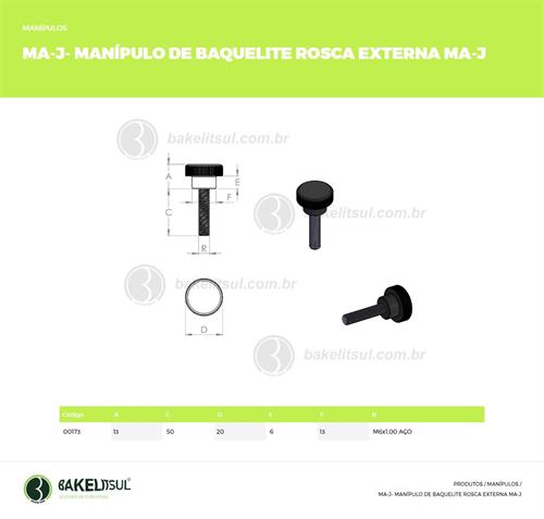 MANÍPULO DE BAQUELITE ROSCA EXTERNA MA-J 00173 