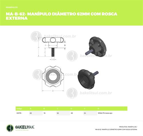 MANÍPULO 62MM ROSCA EXTERNA 00176 F3 00343 
