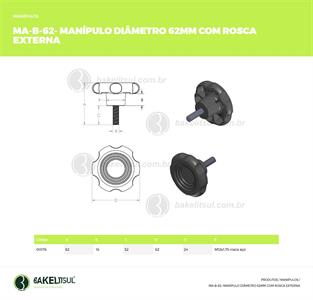 MANÍPULO 62MM ROSCA EXTERNA 00176 F3 00343 