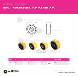 RODA DE FERRO COM POLIURETANO 00191 