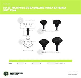 MANÍPULO DE BAQUELITE Ø35 ROSCA EXTERNA 00203 