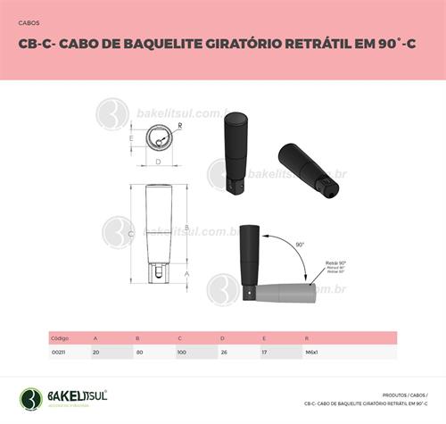 CABO DE BAQUELITE GIRATÓRIO RETRÁTIL CB-C 00211 