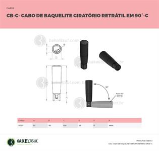 CABO DE BAQUELITE GIRATÓRIO RETRÁTIL CB-C 00211 