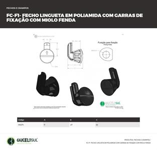 FECHO LINGUETA PRESSÃO FENDA FC-F1 00274 
