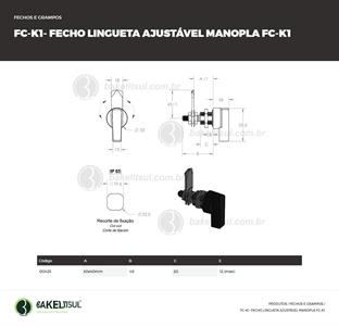 FECHO LINGUETA AJUSTÁVEL MANOPLA FC-K1 00425 