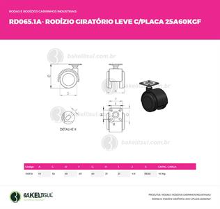 RODÍZIO GIRATÓRIO ESCRITÓRIO 00613 