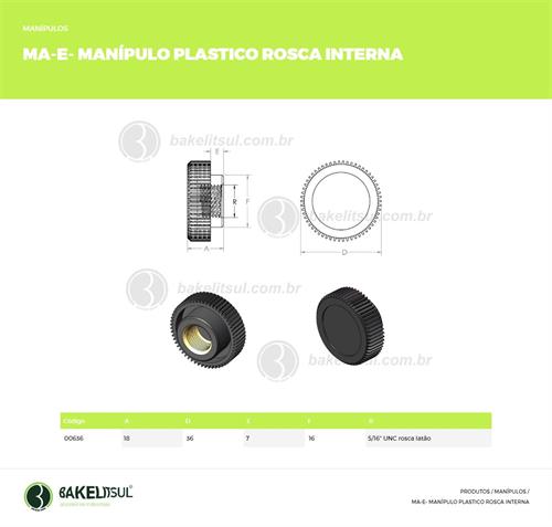 MANÍPULO REDONDO ROSCA INTERNA 00636 