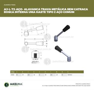 AJUSTADOR ALAVANCA TRAVA FIXA AÇO ROSCA INTERNA-TIPO2 00663 