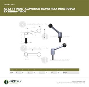 AJUSTADOR ALAVANCA TRAVA FIXA INOX ROSCA EXTERNA-TIPO1 00761 