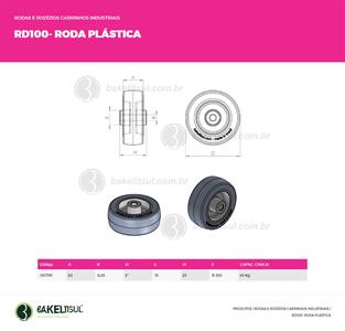 RODA PV PLÁSTICA LINHA LEVE 25 A 125KGF  00799 