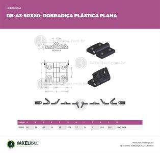 DOBRADIÇA PLÁSTICA PLANA DB-A3A 00810 