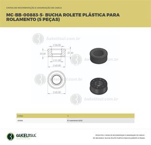 BUCHA ROLETE PLÁSTICA PARA ROLAMENTO MC-B 00883 