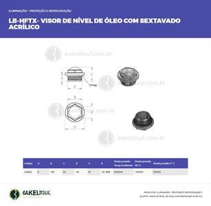 VISOR DE NÍVEL DE ÓLEO SEXTAVADO LB-HFTX 00894 