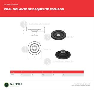 VOLANTE DE BAQUELITE FECHADO VO-H 00899 