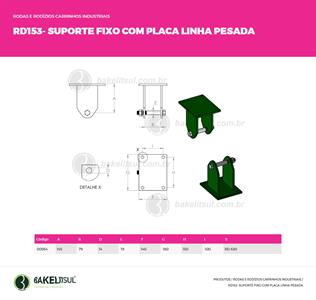SUPORTE FIXO PLACA LINHA PESADA  00954 
