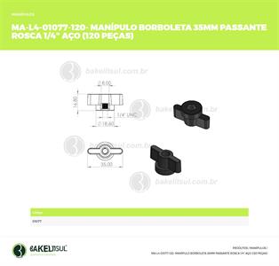 MANÍPULO BORBOLETA ROSCA INTERNA PASSANTE MA-L4 01077 
