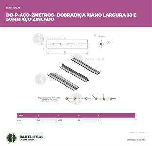 DOBRADIÇA PIANO AÇO 30 E 50mm DB-P 01233 F3 05655 
