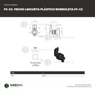 FECHO LINGUETA PLÁSTICO BORBOLETA FC-G2 01235 