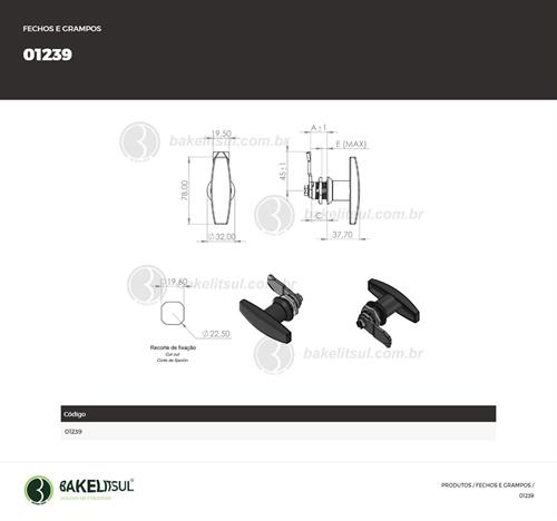 FECHO LINGUETA MAÇANETA T FC-O2B 01239 