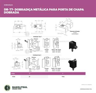 DOBRADIÇA METÁLICA DB-T7 01246 
