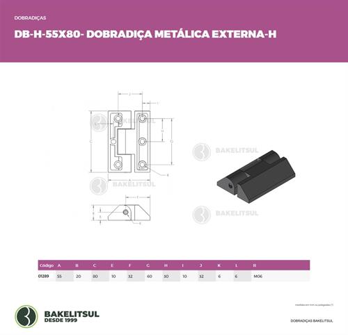DOBRADIÇA METÁLICA DB-H 01289 