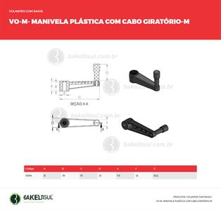 MANIVELA PLÁSTICA COM CABO GIRATÓRIO 01314 
