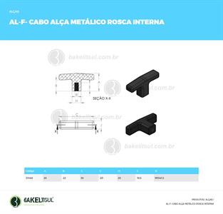 CABO ALÇA METÁLICO TIPO T ROSCA INTERNA 01463 
