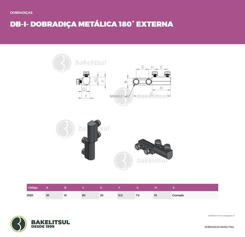 DOBRADIÇA METÁLICA DB-I 01531 
