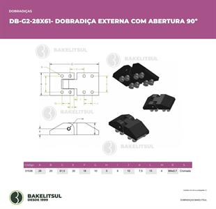 DOBRADIÇA METÁLICA EXTERNA DB-G2 01536 