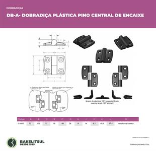 DOBRADIÇA PLÁSTICA DE ENCAIXE 01603 
