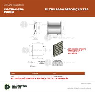 GRELHA DE VENTILAÇÃO OU EXAUSTÃO PARA VENTILADOR VQ-120 01634 