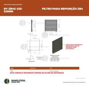 GRELHA DE VENTILAÇÃO OU EXAUSTÃO PARA VENTILADOR VQ-173 OU VQ-205 01637 