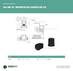 SUPORTE PLÁSTICO VARÃO MAÇANETAS LINHA Z MF-Z1 01695 