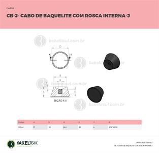 CABO DE BAQUELITE ROSCA INTERNA CB-J 02142 