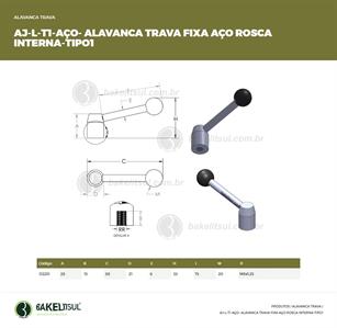 AJUSTADOR ALAVANCA TRAVA FIXA AÇO ROSCA INTERNA-TIPO1 02251 
