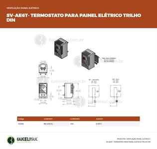 TERMOSTATO PARA VENTILADOR E CALEFATOR 02266 