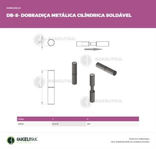 DOBRADIÇA METÁLICA CILÍNDRICA SOLDÁVEL DB-S 02300 