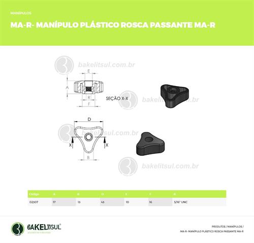 MANÍPULO ROSCA INTERNA PASSANTE MA-R 02307 