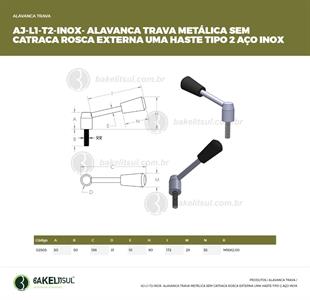 AJUSTADOR ALAVANCA TRAVA FIXA INOX ROSCA EXTERNA-TIPO2 02505 