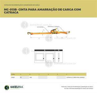 CINTA PARA AMARRAÇÃO DE CARGA COM CATRACA MC-CATR 02530 