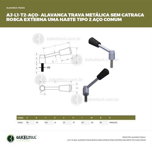 AJUSTADOR ALAVANCA TRAVA FIXA AÇO ROSCA EXTERNA-TIPO2 02533 
