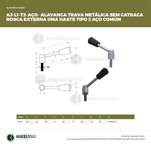 AJUSTADOR ALAVANCA TRAVA FIXA AÇO ROSCA EXTERNA-TIPO2 02533 