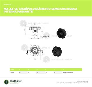 MANÍPULO 43MM ROSCA INTERNA PASSANTE 02623 F3 04574 