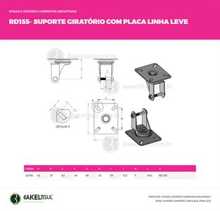 SUPORTE GIRATÓRIO PLACA LINHA LEVE  02795 