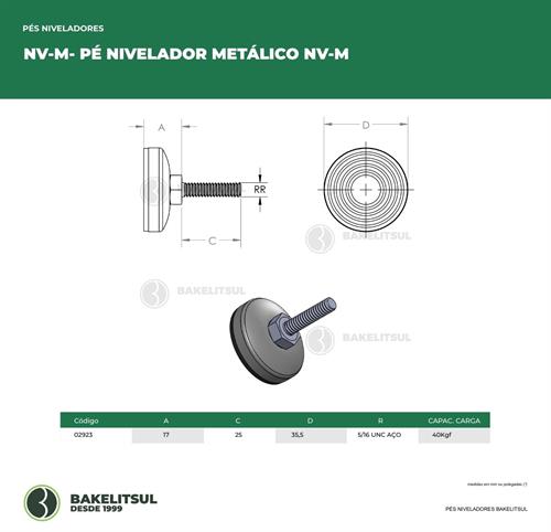 PÉ NIVELADOR METÁLICO NV-M   02923 